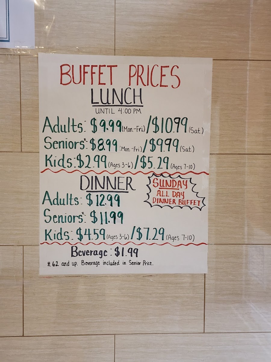 Hibachi Grill Sushi and Buffet Menu - Image 1